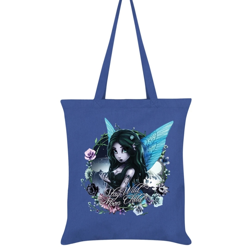Hexxie Brooke Stay Wild Moon Child Blue Tote Bag